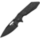 Bestech Knives Shodan Framelock Folding Knife, 3.88" black stonewash finish S35VN stainless blade, Carbon fiber handle with black titanium back handl, BT1910D