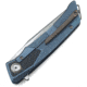 Bestech Knives Sky Hawk Framelock Blue Folding Knife, 3.5in Cpm S35Vn SS Blade, Blue Textured Titanium Handle w/Carbon Fiber Inlay, Bead Blast And Satin Blade, Black Nylon Case, Blue, BT1804C