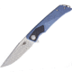 Bestech Knives Sky Hawk Framelock Blue Folding Knife, 3.5in Cpm S35Vn SS Blade, Blue Textured Titanium Handle w/Carbon Fiber Inlay, Bead Blast And Satin Blade, Black Nylon Case, Blue, BT1804C