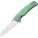 Bestech Knives TEXEL Linerlock Transparent Folding Knife, 3.25 D2 tool steel blade, Jade G10 handle, BG21B-1