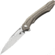Bestech Knives WIBRA Framelock Bronze Folding Knife, 3.5 stonewash and satin finish Bohler M390 stainl, Bronze anodized titanium handle, BT2001D