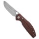 Bestechman Bestechman Angry Owl Button Lock Knife Brown G-10 3.25" Satin/SW BMK12D-1, Brown, D2, adult, BHQ-212853