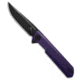 Bestechman Bestechman Mini Dundee Double Detent Knife Purple G-10 2.9" Black, Purple, D2, adult, BHQ-200631