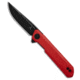 Bestechman Bestechman Mini Dundee Liner Lock Knife Red Weave G-10 2.9&quot; Black, Red, D2, adult, BHQ-198388