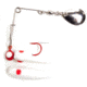 Betts Spin Bleeder Series Biting Frenzy Grub Lure, White/Red Dot/Red With White Eye, 1/32oz, 1in, 021RGR-35RN