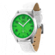 Bia Suffragette Watches, Green Dial, White Strap, Steel, One Size, B1007