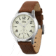 Bia Suffragette Watches, Ivory Dial, Brown Strap, Steel, One Size, B1020