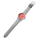 Bia Suffragette Watches, Pink Dial, Gray Strap, Steel, One Size, B1016