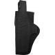 Bianchi 7115 Vanguard Mid-Ride Duty w/ Jacket Slot Belt Loop Holster, Left Hand, Black, 18591