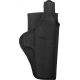 Bianchi 7115 Vanguard Mid-Ride Duty w/ Jacket Slot Belt Loop Holster, Right Hand, Black, 18535