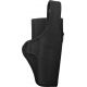Bianchi 7115 Vanguard Mid-Ride Duty w/ Jacket Slot Belt Loop Holster, Right Hand, Black, 18590
