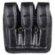 Bianchi 7945 Slimline Triple Mag Pouch, Plain Black w/ Hidden Snap
