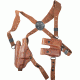 Bianchi X16 Agent X Shoulder Holster - Unlined - Plain Tan, Left Hand - Browning HiPower - 17375