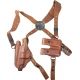 Bianchi X16 Agent Unlined Shoulder System Holder, Browning Hi-Power 9mm, Left Hand, Plain, Tan, 17375