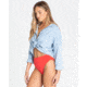 Billabong Feeling Salty - Shirt - Womens, Chambray, Medium, J539TBFE-CHY-M