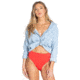 Billabong Feeling Salty - Shirt - Womens, Chambray, Medium, J539TBFE-CHY-M