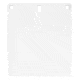 Birchwood Casey AR500 Gong, 10&quot; Square Target, 3/8&quot;, White, BC-SQR10-38