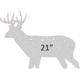 Birchwood Casey AR500 Gong, Deer Silhouette Target, 3/8in, 3-Hole, White, BC-47702