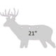 Birchwood Casey AR500 Gong, Deer Silhouette Target, 3/8in, 3-Hole, White, BC-47702