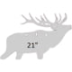 Birchwood Casey AR500 Gong, Elk Silhouette Target, 3/8in, 3-Hole, White, BC-47700