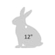 Birchwood Casey AR500 Gong, Rabbit Silhouette Target, 3/8in, 1-Hole, White, BC-47706