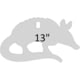 Birchwood Casey AR500 Gong, Armadillo Silhouette Target, 3/8in, 1-Hole, White, BC-47716