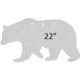 Birchwood Casey AR500 Gong, Bear Silhouette Target, 3/8in, 3-Hole, White, BC-47703