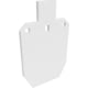 Birchwood Casey AR500 Gong, 1/3 IPSC Silhouette Target, Double Hang Hole, White, BC-47661