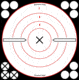 Birchwood Casey Shoot-N-C White/Black 8 Inch Round Bullseye 6 Plus 72 Pasters, BC-34802