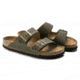 Birkenstock Arizona Soft Footbed Oiled Leather Sandals - Mens, Jade, 41, 1014451-R-41