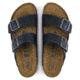 Birkenstock Arizona Soft Footbed Oiled Nubuck Leather Sandals - Womens, Blue Oild Leather, Medium, 45, 1013643-45