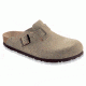 Birkenstock Boston Suede Soft Footbed Sandal - Womens-Taupe-Medium-37