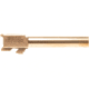 Bishop Defense Match Grade Pistol Barrel, Glock 17, 9mm, 4.49 in, 1-10 Twist, Bronze, BDBLG17BRNZ