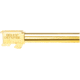 Bishop Defense Match Grade Pistol Barrel, Glock 17, 9mm, 4.49 in, 1-10 Twist, Gold, BDBLG17GLD