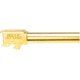 Bishop Defense Match Grade Pistol Barrel, Glock 43, 9mm, 3.39 in, 1-10 Twist, Gold, BDBLG43GLD
