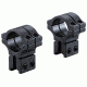 Model 263 1in Long Double Strap Dovetail Rings,High,Matte Black