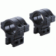Model 263 1in Long Double Strap Dovetail Rings,Matte Black