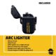 Black Beard Fire Plasma Arc Lighter, Black/Yellow, BB-ArcLighter