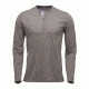 Black Diamond Attitude Mens Long Sleeve Henley Shirt, Slate, Medium, APCY26020MED1