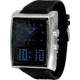 Black Dice Duo Project Men's Watch - SS Case, Blue/Black Display BLABD-049-02