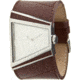 Black Dice Hustle Men's Watch - White Dial, Brown Strap, SS Case BLABD-003-02