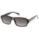Black Forever 621 Sunglasses - Shiny Black Frames-Silver Trim-Grey Gradient Lenses