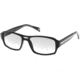 Black Forever BK621 Prescription Eyeglasses - Shiny Black Silver Trim