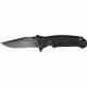 Black Fox Tactical Linerlock Fold Knife 4in, SS assisted opening standard edge clip blad, Grooved black G-10 Handle BF114T