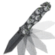 Black Legion Green-Eyed Skull Assisted Open Folding Knife,4.75in Closed Stonewash Blade,Aluminum Handle BV176