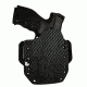 Black Rhino Concealment Tactical Carrier OWB Holster System w/ Light Holster - FN, Model FNS 9 Compact, Left Handed Shooter, Cant 0 Degrees, Carbon Fiber Black, 191204306118