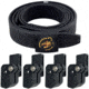 Black Scorpion Outdoor Gear Competition Rig - 1 Pro HD Belt, 4 Ambidextrous Double Stack Mag Pouches, Ambidextrous, Black, Large, CO22-BTLBK-MPGMBK