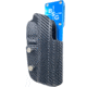 Black Scorpion Outdoor Gear Pro Heavy Duty Competition Holster, Right Hand, SIG Sauer P320, 3.9 - 5in Barrel, 1.5 - 1.75in Belts, Kydex/ 6066 Aluminum, Carbon Fiber/Blue, HCD3-USPSABS-P320XCFRH
