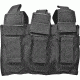 BlackHawk Duty Triple Pistol Magazine Pouch, TalonFlex, Black - 52PMK3BK