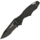 BlackHawk Hornet Folding Knife, 3.25in, D2 Tool Steel, Partial Serrated, Sideliner G-10 Handle, Black, BH15H211BK